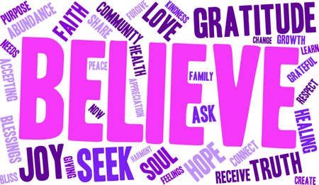 Believe Word Cloudのイラスト素材