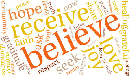Believe Word Cloudのイラスト素材