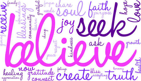 Believe Word Cloudのイラスト素材