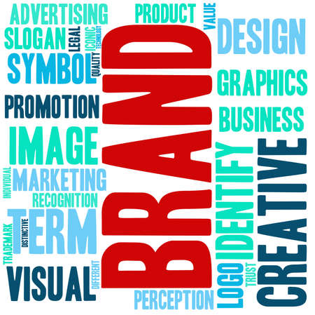 Brand word cloud on a white background.のイラスト素材