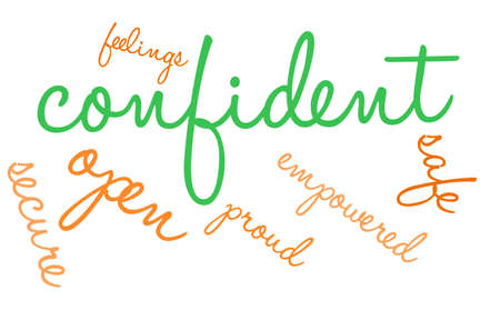 Confident word cloud on a white background.のイラスト素材