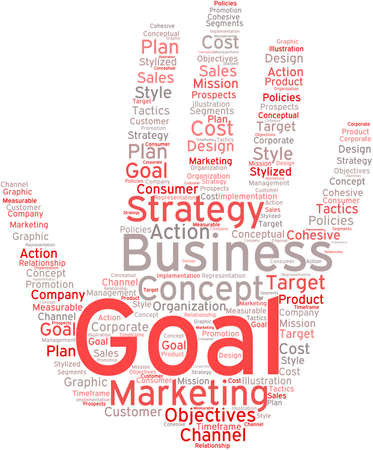 Business Goal word cloud on a white background.のイラスト素材