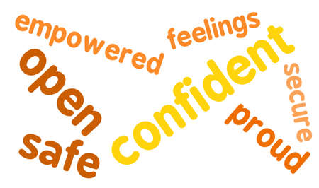 Confident word cloud on a white background.のイラスト素材