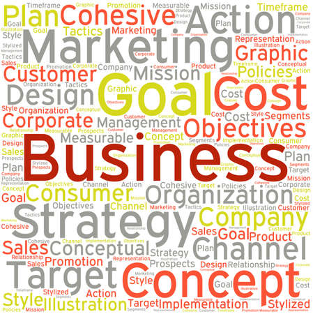 Business word cloud on a white background.のイラスト素材