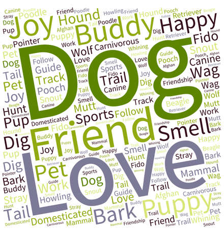 Dog word cloud on a white background.のイラスト素材