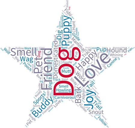 Dog word cloud on a white background.のイラスト素材