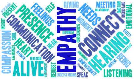 Empathy word cloud on a white background.のイラスト素材