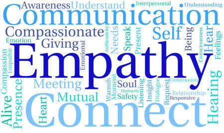 Empathy word cloud on a white background.のイラスト素材