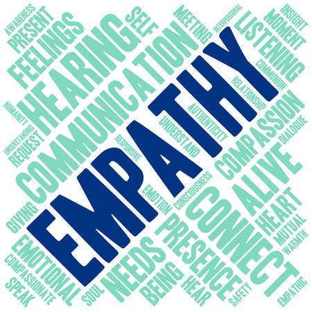 Empathy word cloud on a white background.のイラスト素材