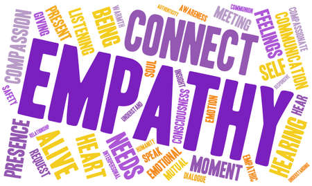 Empathy word cloud on a white background.のイラスト素材