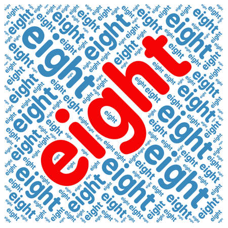 Eight word cloud on a white background.のイラスト素材