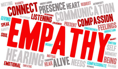 Empathy word cloud on a white background.のイラスト素材
