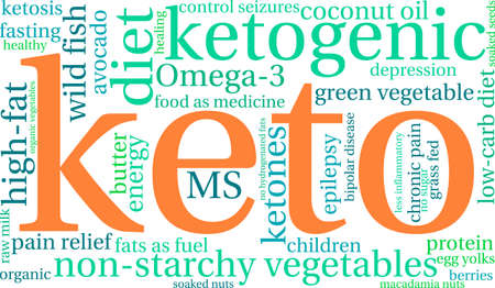 Keto word cloud on a white background.のイラスト素材