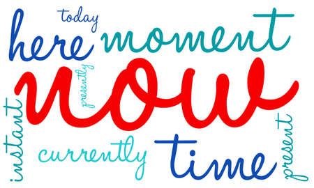 Now word cloud on a white background.のイラスト素材