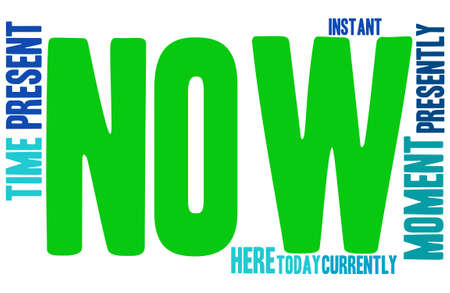 Now word cloud on a white background.のイラスト素材