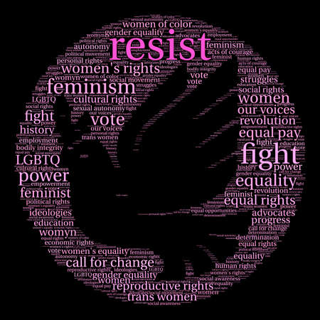 Resist word cloud on a black background.のイラスト素材
