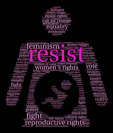 Resist word cloud on a black background.のイラスト素材