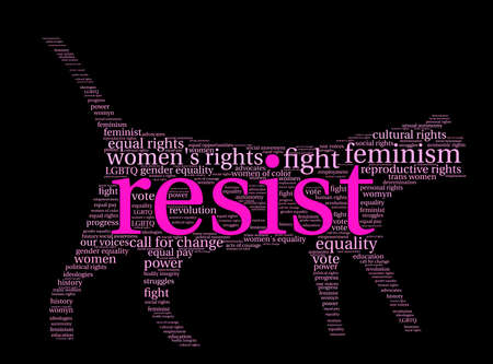 Resist word cloud on a black background.のイラスト素材
