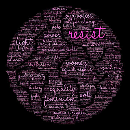 Resist word cloud on a black background.のイラスト素材