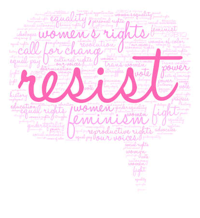 Womens Rights Resist Word Cloud.のイラスト素材