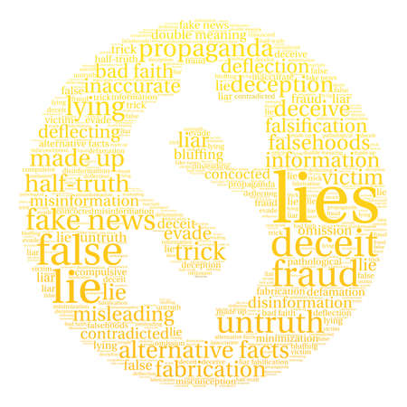Lies word cloud on a white background.のイラスト素材