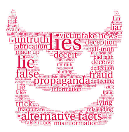 Lies word cloud on a white background.のイラスト素材