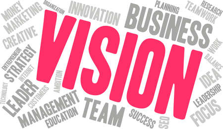 Vision word cloud concept.