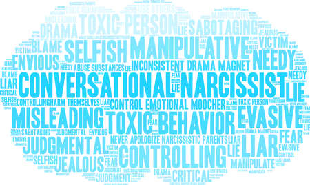 Conversational Narcissist word cloud on a white background.のイラスト素材