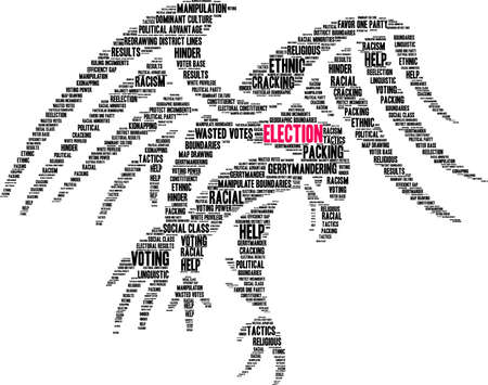 Election word cloud on a white background.のイラスト素材