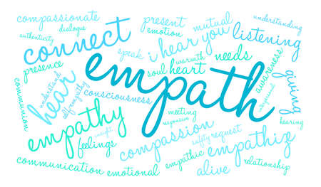 Empath word cloud on a white background. のイラスト素材