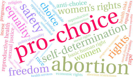 Pro-Choice word cloud on a white background. のイラスト素材