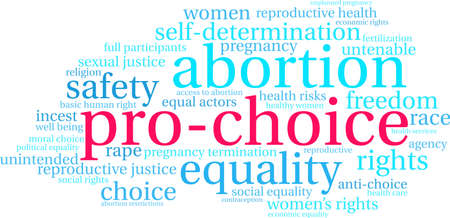 Pro-Choice word cloud on a white background.のイラスト素材