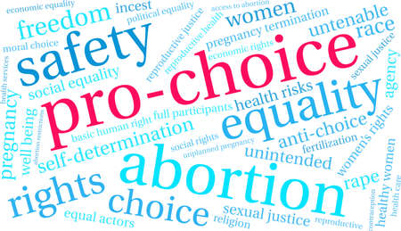 Pro-Choice word cloud on a white background.のイラスト素材