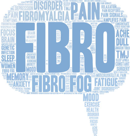 Fibro word cloud on a white background.のイラスト素材