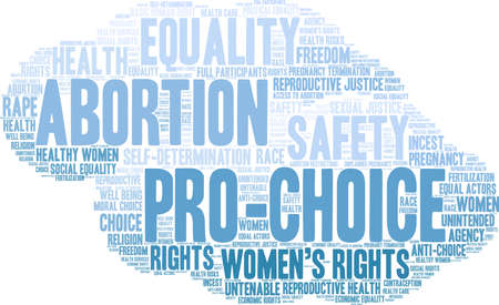 Pro-Choice word cloud on a white background.のイラスト素材