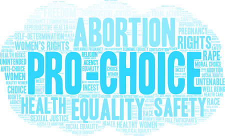 Pro-Choice word cloud on a white background.のイラスト素材