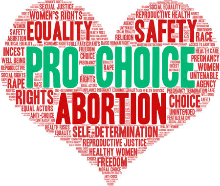 Pro-Choice word cloud on a white background.のイラスト素材