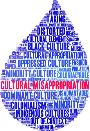 Cultural Misappropriation word cloud on a white background.のイラスト素材