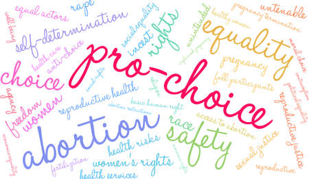 Pro-Choice word cloud on a white background.のイラスト素材