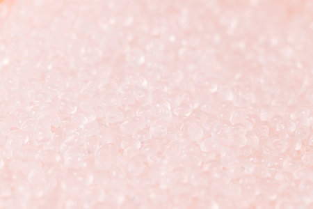 Set of polypropylene raw material in white balls.の写真素材