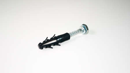 Close-up of dowel and screw