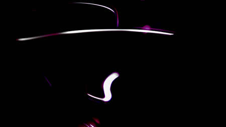 Abstract background, computer graphics graphic lines, beautiful light drawings on a black...