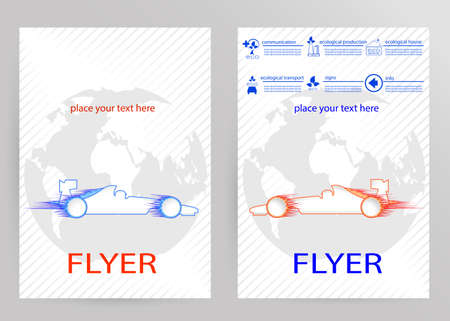 Abstract Brochure Flyer design vector template in A4 sizeのイラスト素材