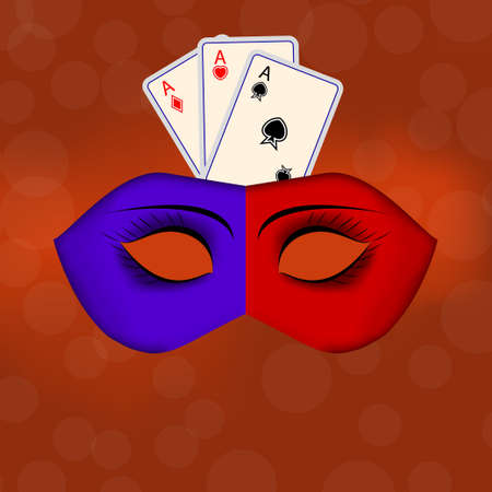 Venetian carnival masks.  Celebration and fun.のイラスト素材