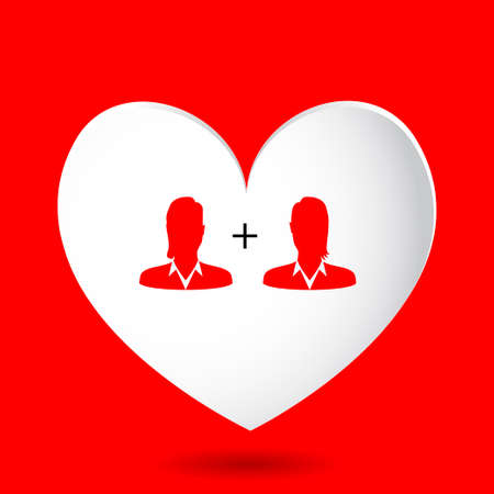 Gay couple, gay love icons setのイラスト素材