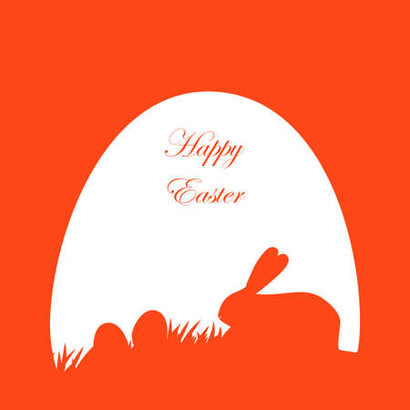 Colorful easter background, with easter bunny.のイラスト素材