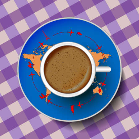 beautiful dish, which shows the worldのイラスト素材