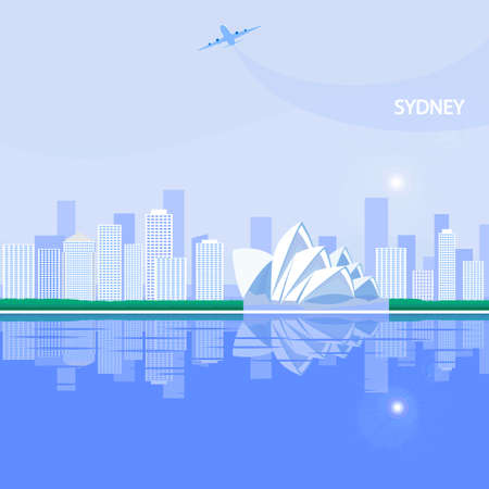 Sydney is the state capital of New South Wales and the most populous city in Australia and Oceania.のイラスト素材