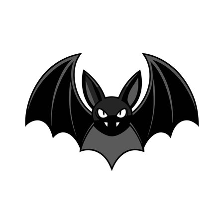 Halloween bat. Vector illustration. Isolated on white background.