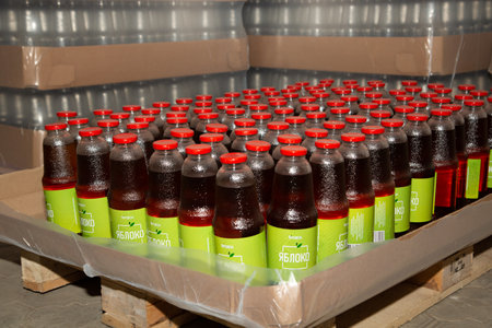 Coca Cola Bottles. Coca Cola drinks are produced and manufactured by The Coca-Cola Company, an American multinational beverage corporation.のeditorial素材